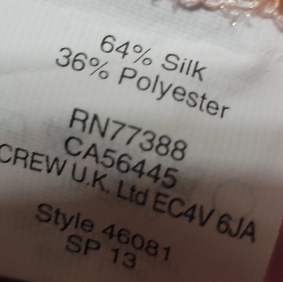 J. Crew Collection Patterned Pink Blue Silk Blend - Picture 10 of 10